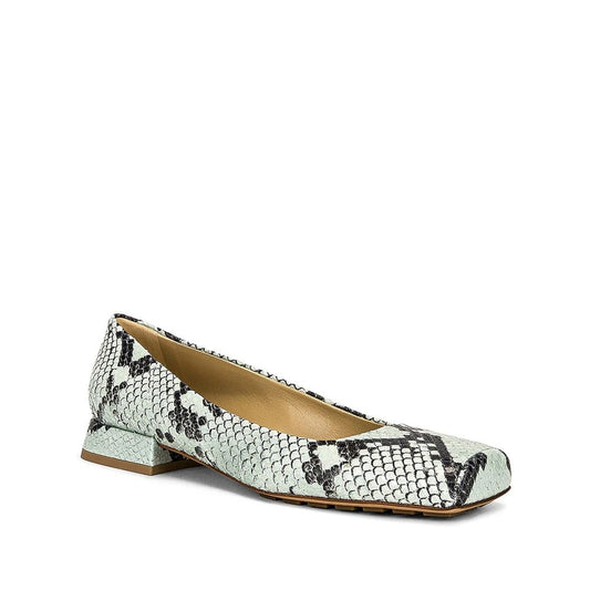 Green Calfskin Ballet Flats