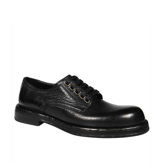 Black Leather Oxfords And Derbies