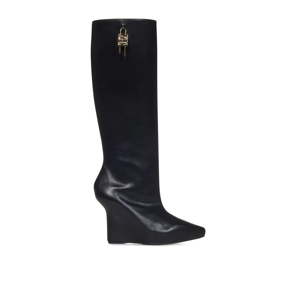 Black Calfskin Boots