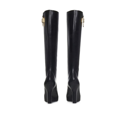Black Calfskin Boots