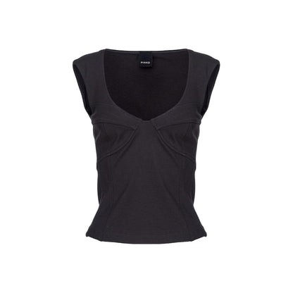 Black Viscose Women Top