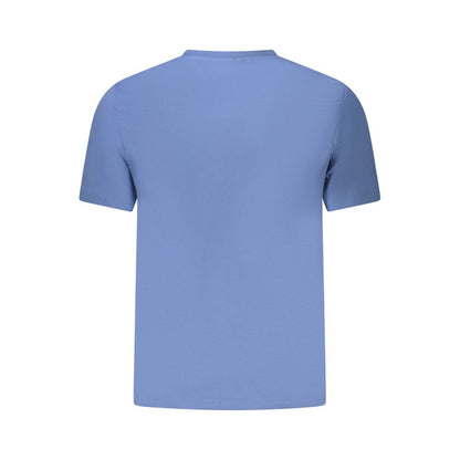 Blue Cotton Men T-Shirt