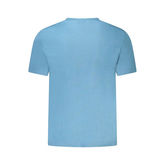 Blue Cotton Men T-Shirt