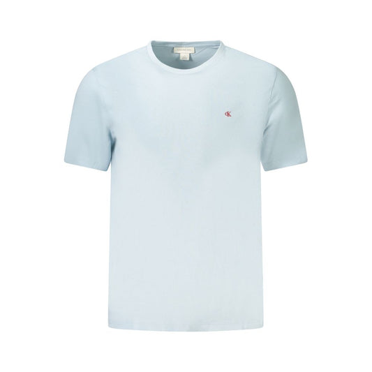 Blue Cotton Men T-Shirt