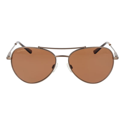 Brown Metal Sunglasses