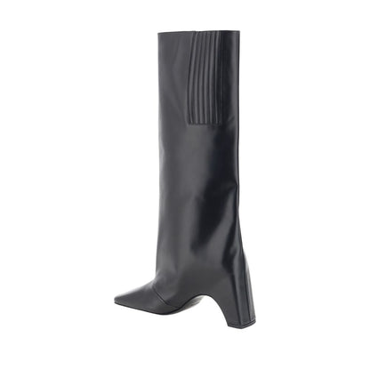Black Calf Leather Bos Taurus Boots