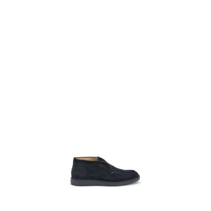 Blue Calf Leather Bos Taurus Slip-On Loafers