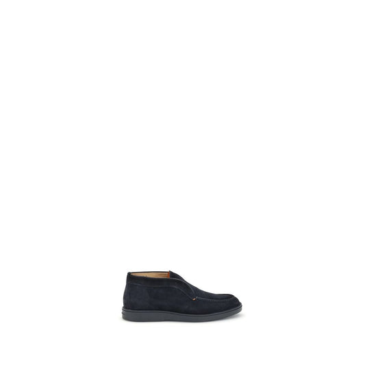 Blue Calf Leather Bos Taurus Slip-On Loafers