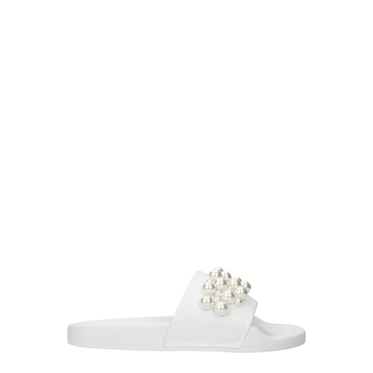 White Leather Slippers