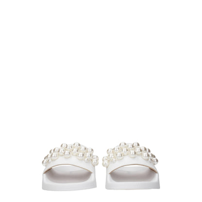 White Leather Slippers