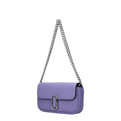 Purple Leather Crossbody Bag