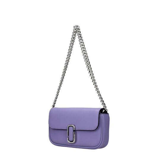 Purple Leather Crossbody Bag
