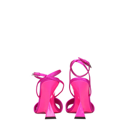 Pink Satin Platform Sandals