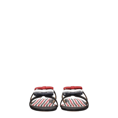 Black Leather Slippers