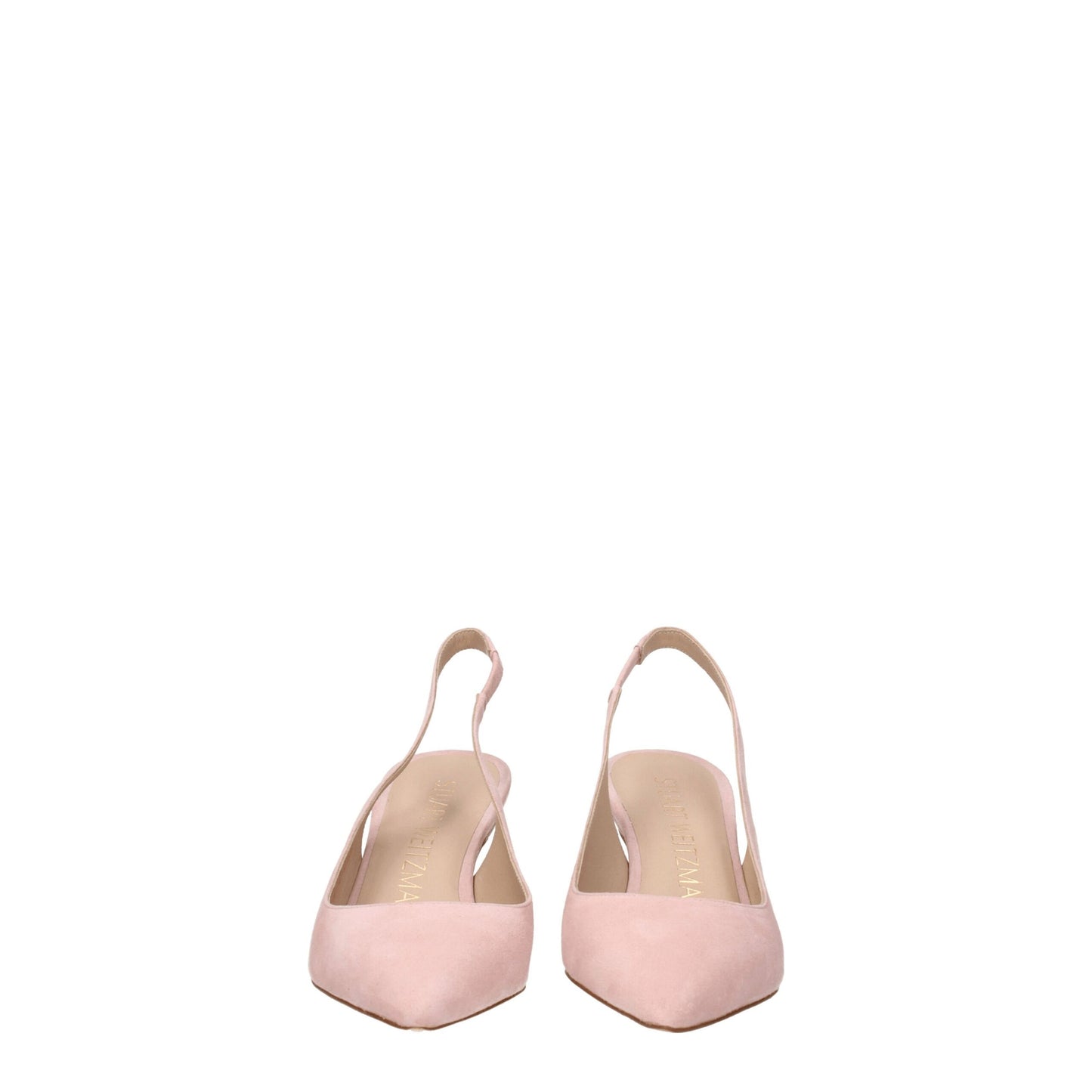 Pink Leather Mid Heel Pumps