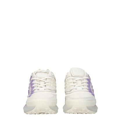 Beige Leather Low Top Sneakers