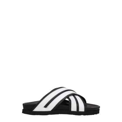 White Leather Slippers