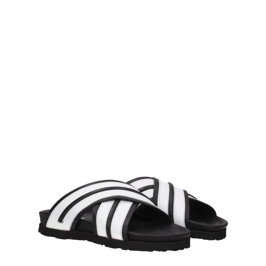 White Leather Slippers