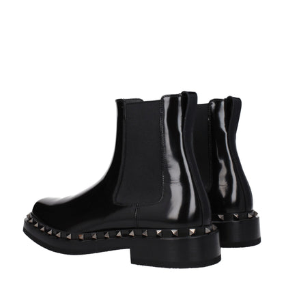 Black Leather Ankle Boots