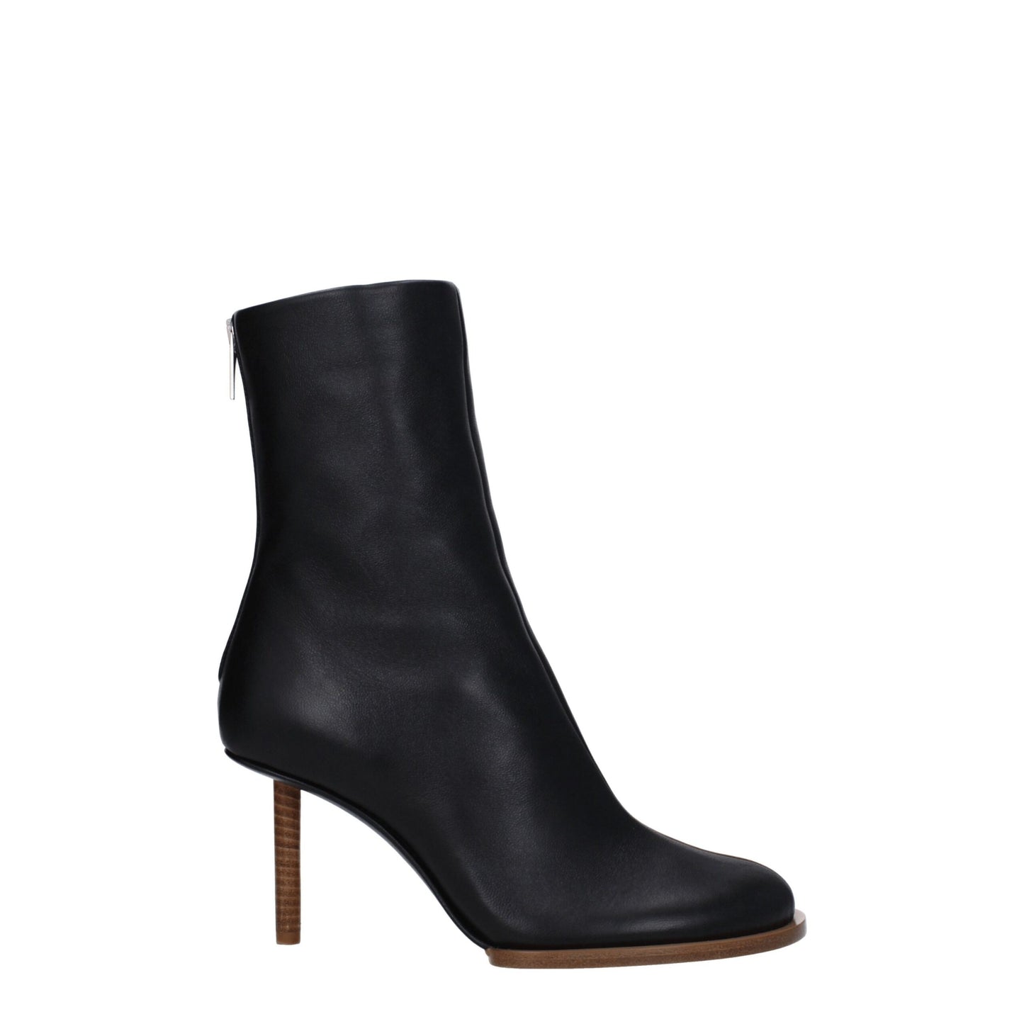 Black Leather Ankle Boots