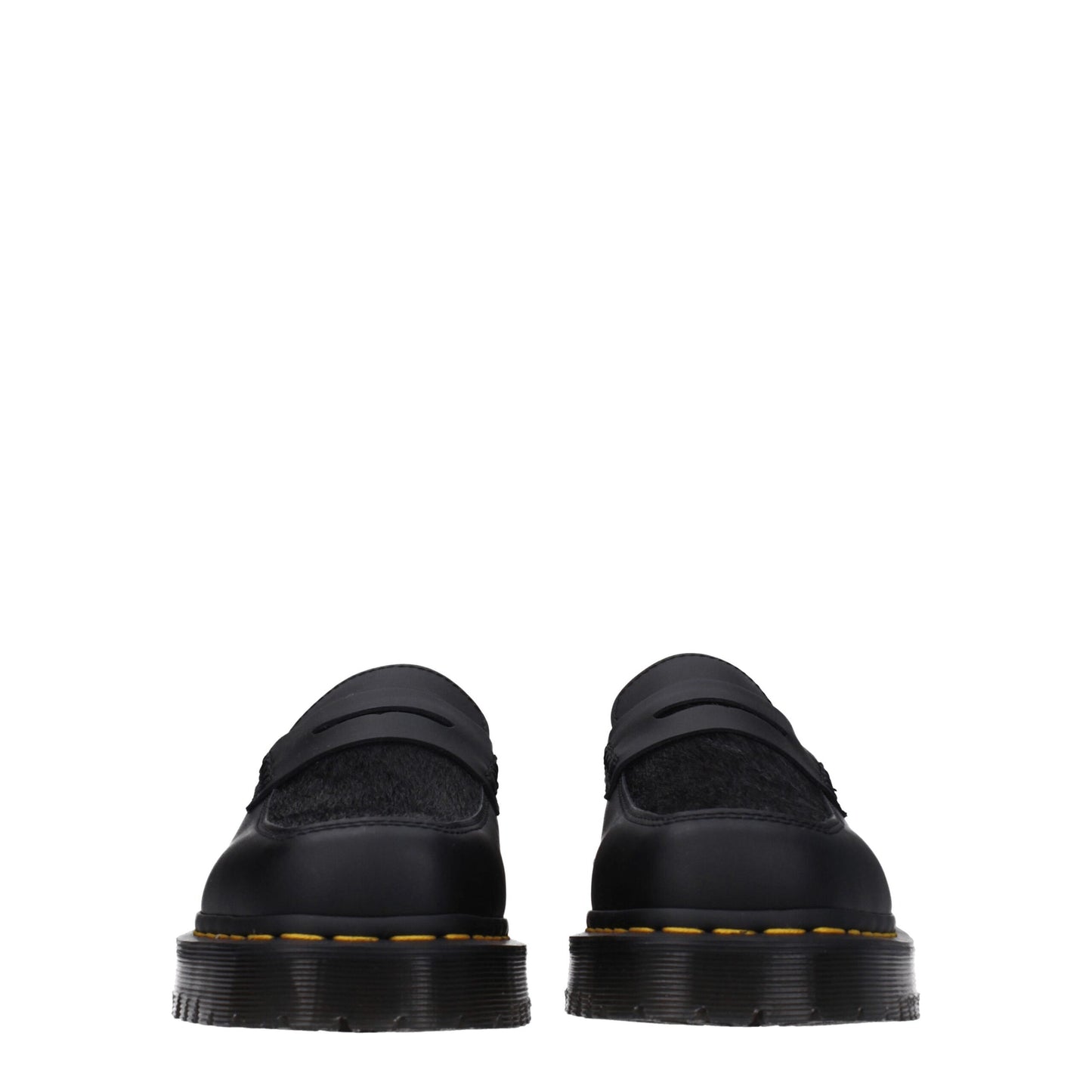 Black Leather Slip-On Loafers