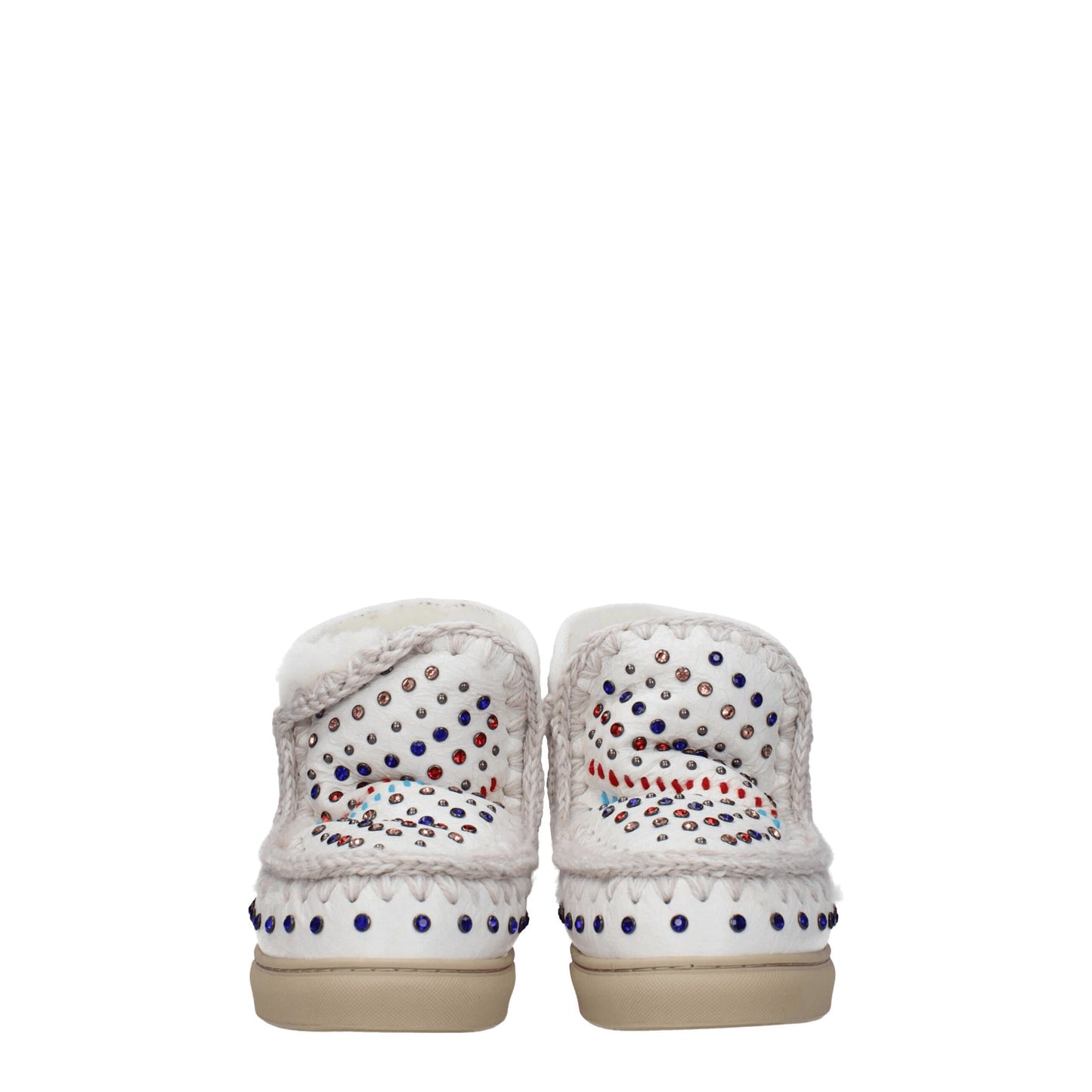 White Leather Ankle Boots