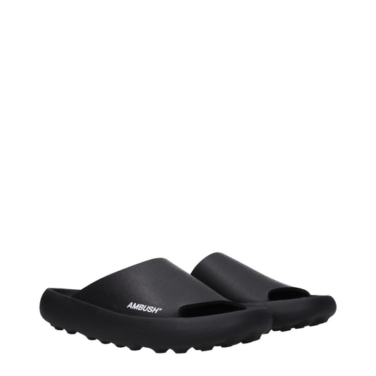 Black Cotton Slippers