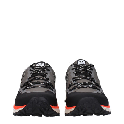 Gray Fabric Athletic Sneakers