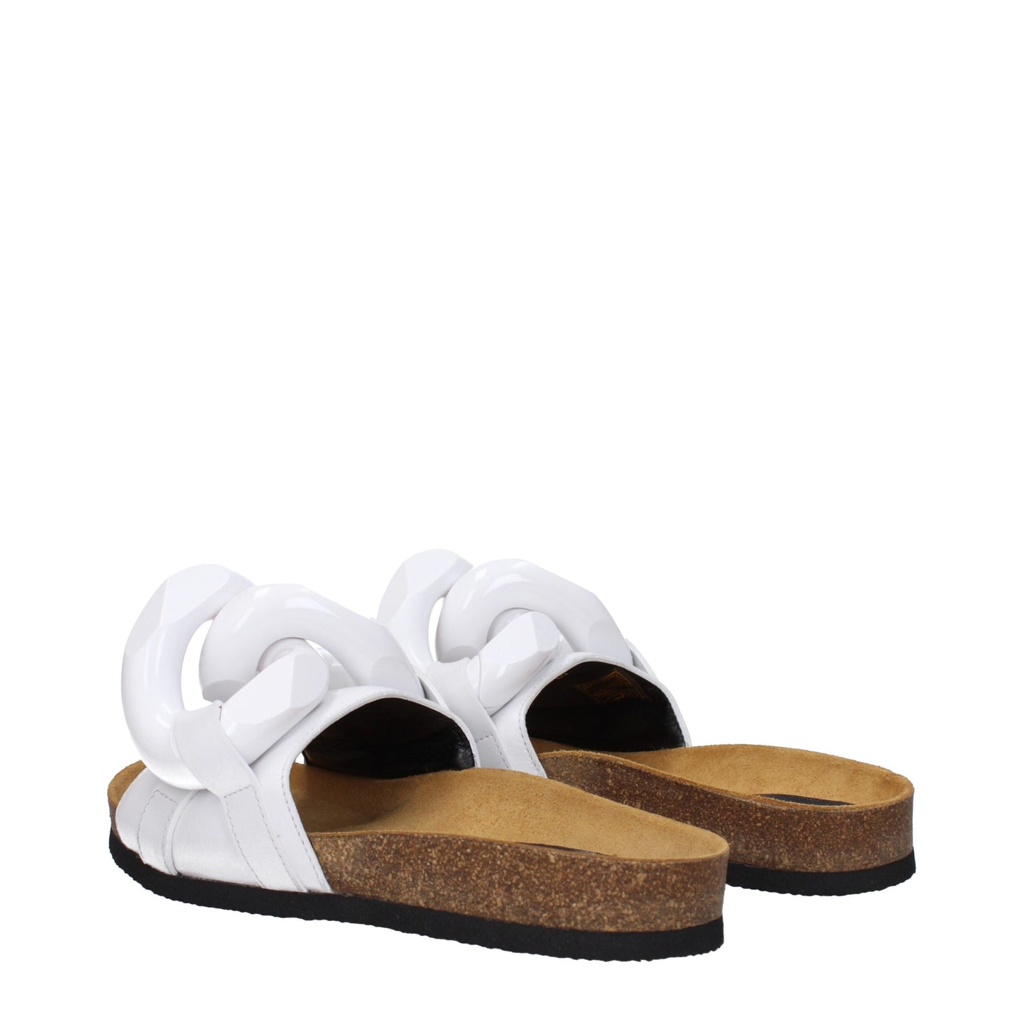 White Leather Slippers