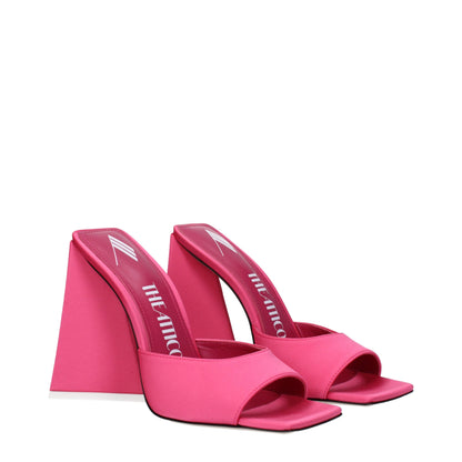 Pink Fabric Platform Sandals