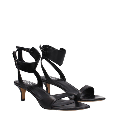 Black Leather Sandals