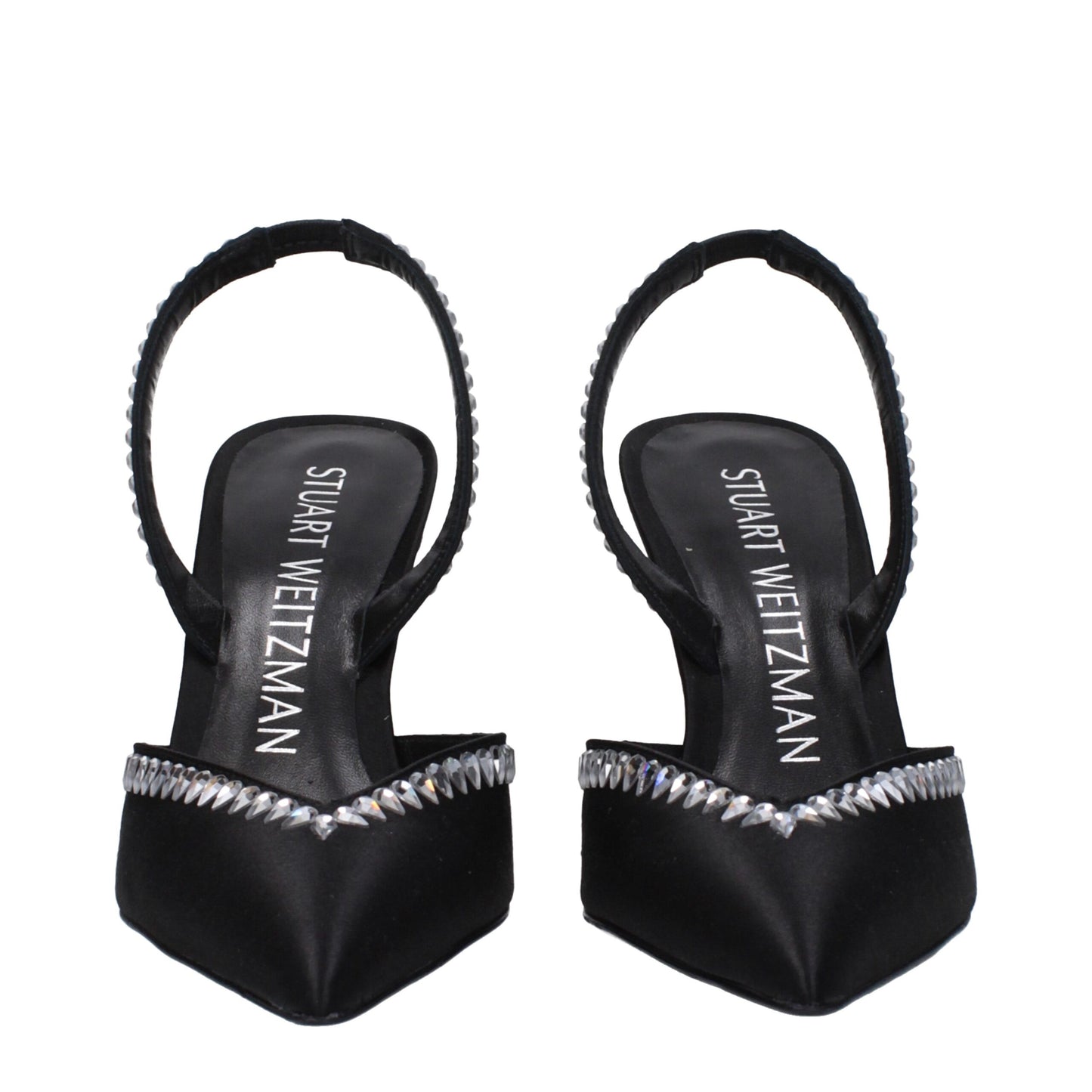 Black Satin Stiletto Heel Sandals