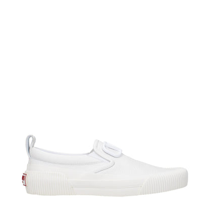 White Leather Slip-On Loafers