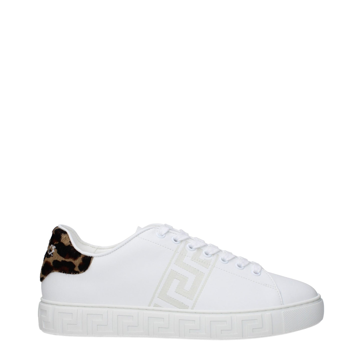 White Leather Low Top Sneakers