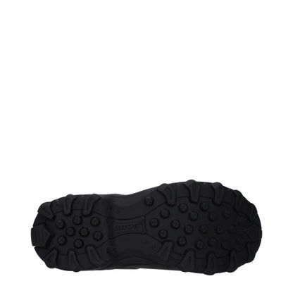 Black Cotton Ankle Boots