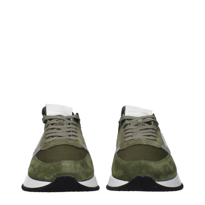 Green Leather Athletic Sneakers