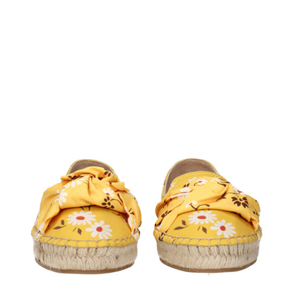 Yellow Fabric Espadrilles