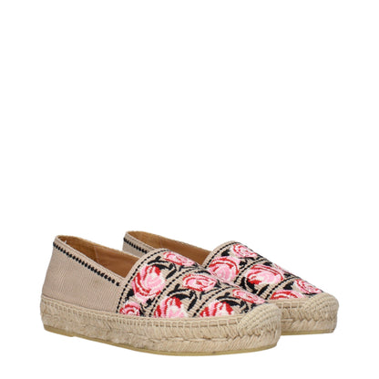 Beige Fabric Espadrilles