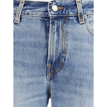 Light Blue Cotton Flared Jeans