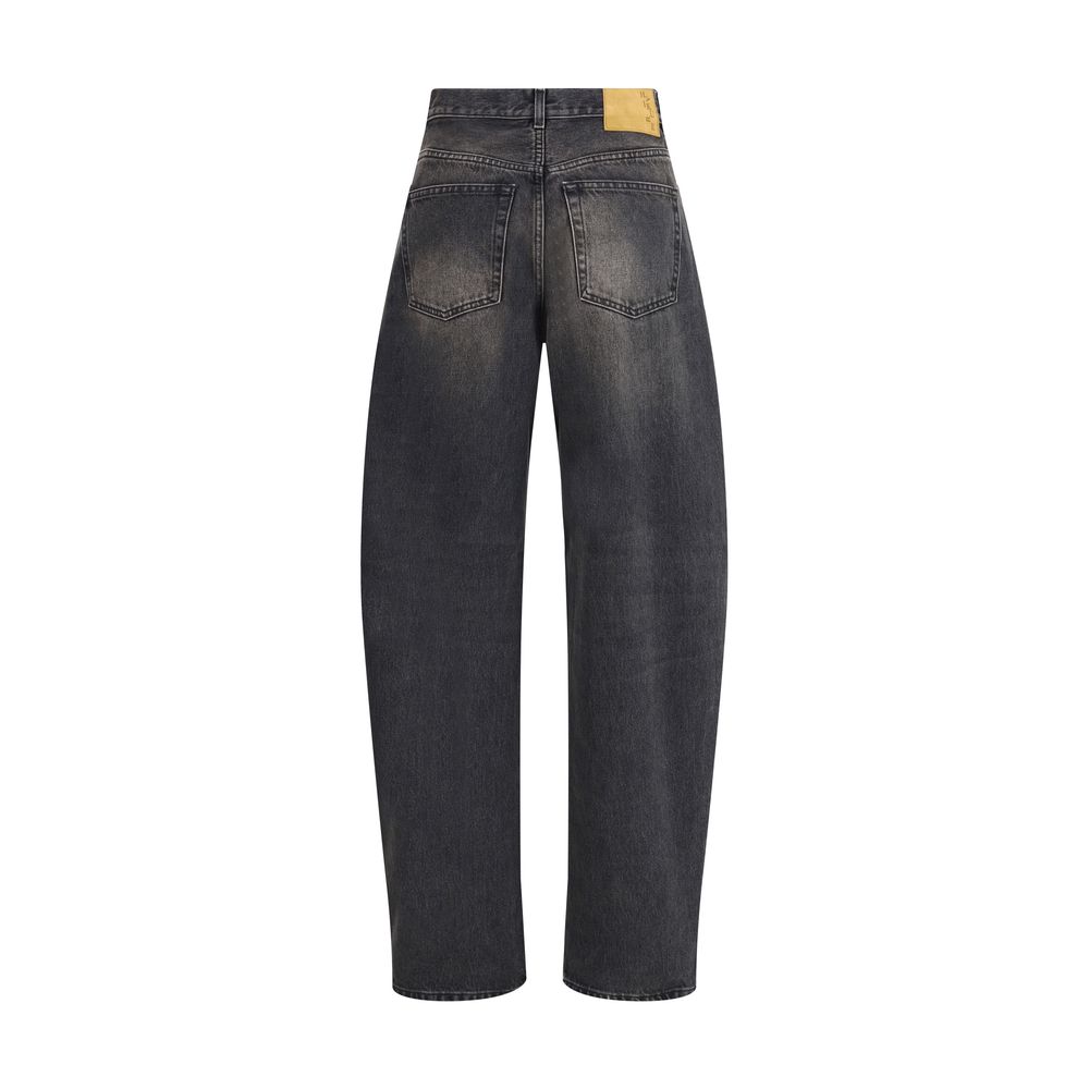 Black Cotton Relaxed Fit Jeans