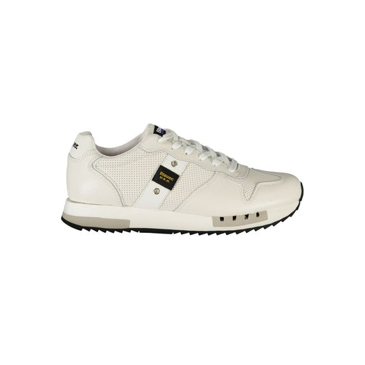 White Polyester Sneaker