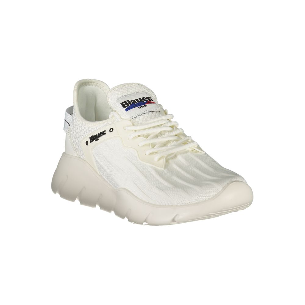 White Polyester Sneaker