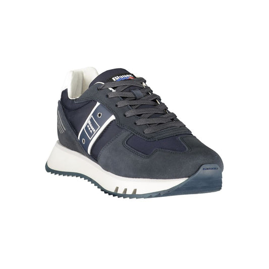 Blue Polyester Sneaker