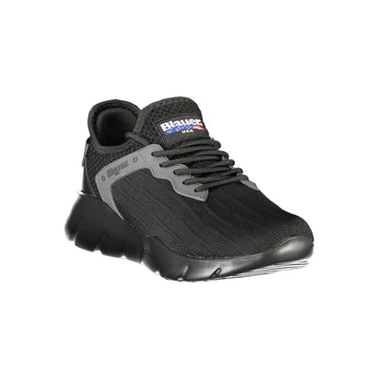 Black Polyester Sneaker