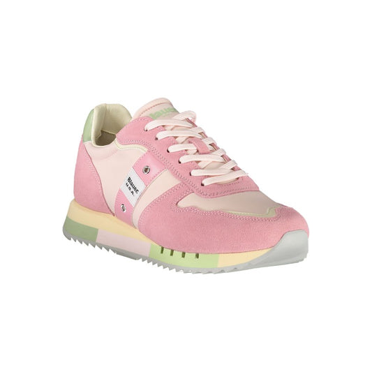 Pink Leather Women Sneaker