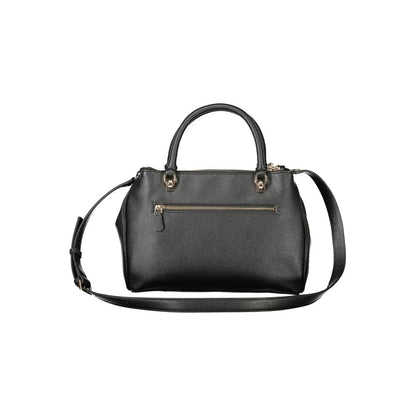 Black Polyethylene Women Handbag