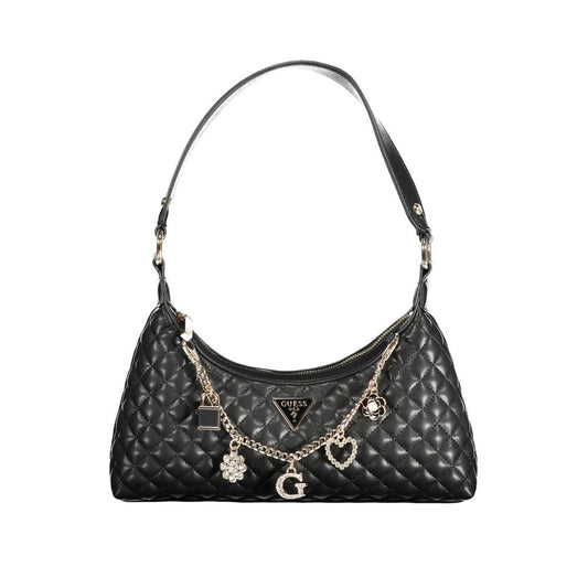 Black Polyethylene Women Handbag