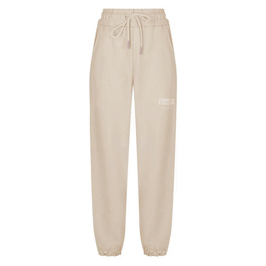 Beige Cotton Women Sweatpant