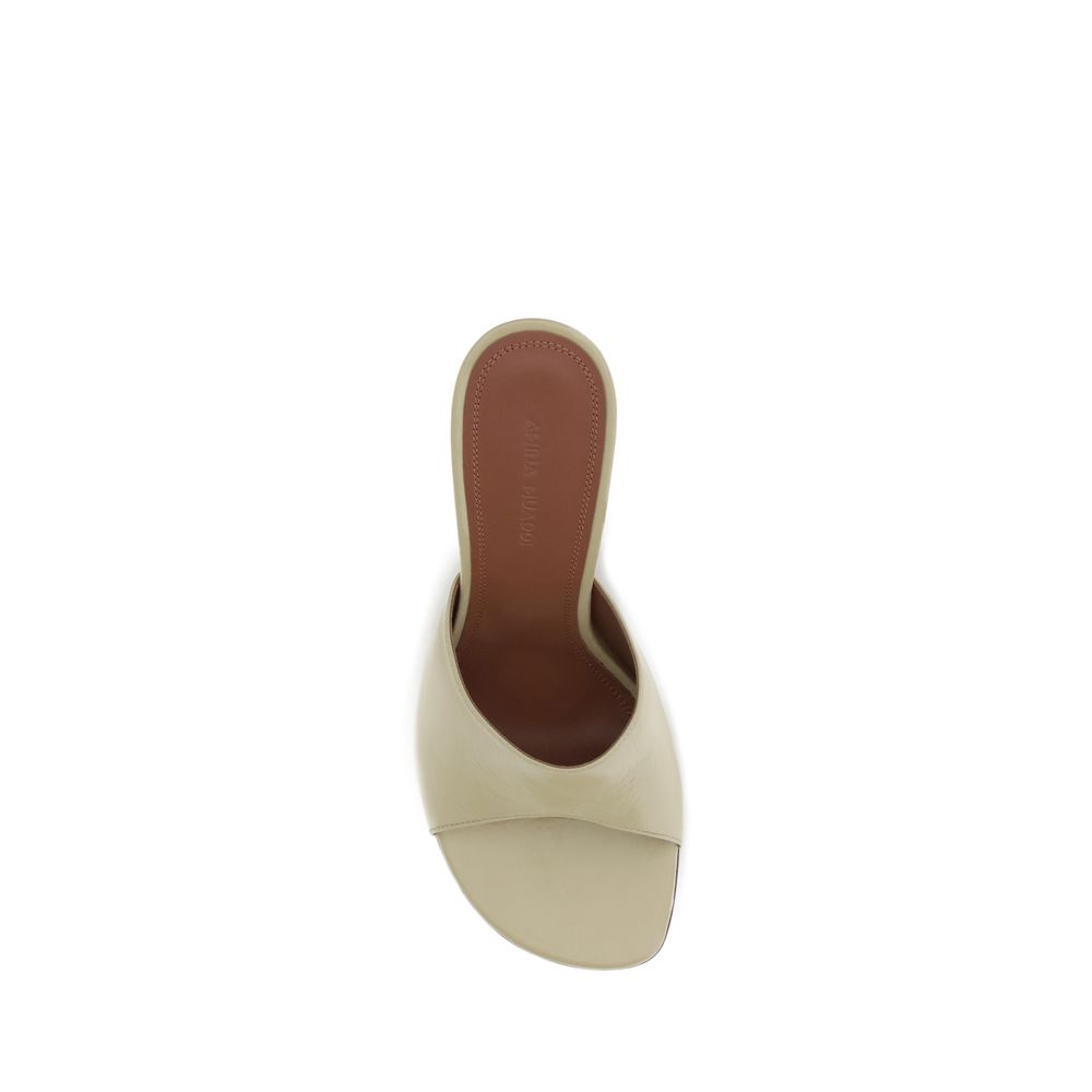 Cream Calf Leather Bos Taurus Stiletto Heel Sandals