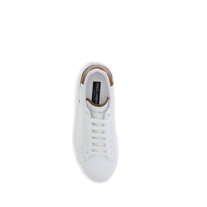 White Calf Leather Bos Taurus Low Top Sneakers